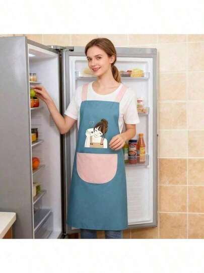 Apron Stylish Kitchen Apron For Cooking - Water Resistant & Oil-Resistant Unisex Bib With Towel, Modern Chef Apron For Home & Grill