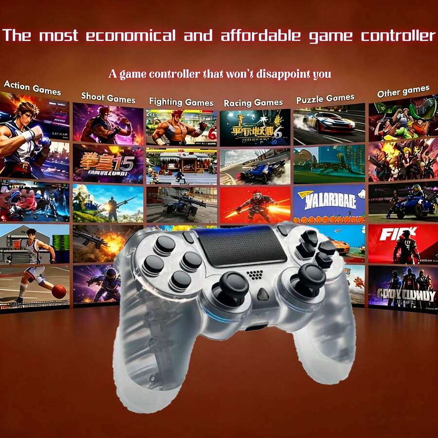 2026 Classic Gaming Controller, Compatible With Multiple Gaming Platforms. Its Classic Design And High-Performance, Efficient Operation Deliver A Comfortable Gaming Experience-The Best Gift For Christmas/New Year! - 透明白 - 查看 1