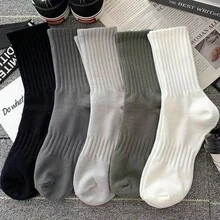 5双装纯色袜子套装，女士多功能运动休闲中筒袜，秋冬季 - 查看 2
