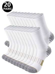 5/10/20 Pairs Men/Women Sports Socks, Comfortable & Durable, Anti-Slip Design, Suitable For Daily Fitness, Running, Tennis, Basketball, Climbing, All Seasons