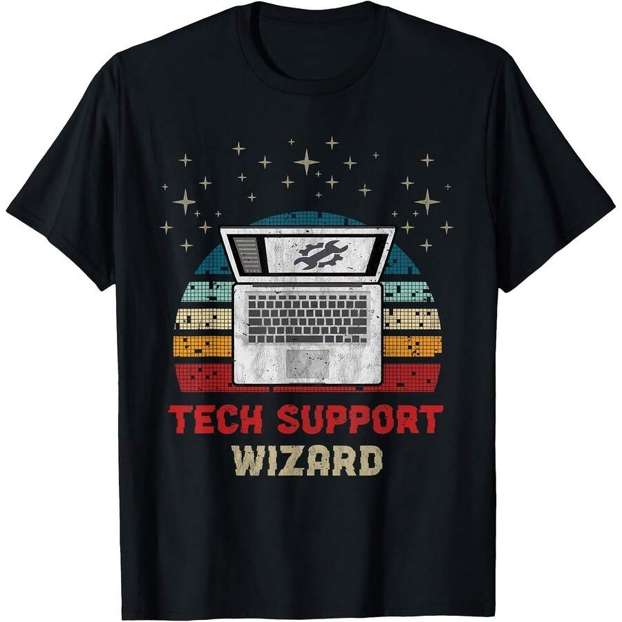 Tech Wizard Soporte técnico y puerto de TI Gift Uni T- - Negro - Ver 1