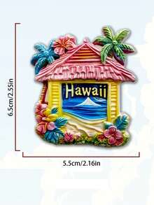 1 chiếc nam châm tủ lạnh 3D hình hoàng hôn Hawaii và Los Angeles, quà lưu niệm du lịch, trang trí nhà cửa, nhãn dán nam châm dán tủ lạnh. - Nhiều màu - Xem 15