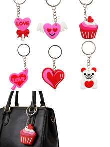 5/10/50pcs Heart Keychains Suitable For Couples, Ized Matching Key Rings, Valentine's Day & New Year Gifts, Love-Themed Keychain