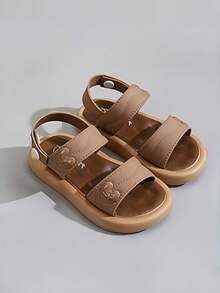 Boys' Casual Summer Beach Flat Sandals - Khaki - View 4