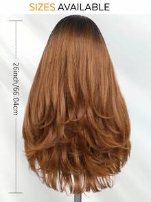 波浪Yaki U型假发 26英寸 合成V型半假发 适合自然卷曲直发 波浪长假发 无胶易戴(T1B/30) - 彩色 - 查看 8