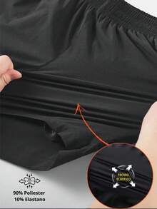 Men's Spandex Shorts For The Gym, Running, Beach, Pool, Sports Shorts, Summer, Loose Fit, Drawstring, Pockets, For Going Out, Night, Weekend, Casual, Holidays, Sports, Cycling, Daily Wear, Birthdays, Formal And Evening Occasions, Halloween, Christmas, Valentine's Day, Pride Month, Father's Day, Carnival, Spring Picnic, New Year's Eve, Spring Festival - 藍色 - 查看 5