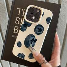 Funda de Teléfono con Impresión de Arte Única: Funda de Teléfono con Textura de Cuero y Patrón Minimalista de Arándano, Compatible con iPhone 17/16/15/14/13/12/11/XS/XR/X/7/8 Plus/Pro/Max/ - Diseño Creativo de Moda, Unisex, Regalo Perfecto para Amigos, Familia, Novio o Novia, Muestra tu Estilo - 1 pieza - Ver 7