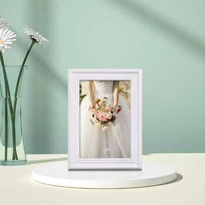 Elegant dekorativ fotoram i vintagestil (endast för referens, slumpmässigt fotopapper), retrostil, lämplig för heminredning, vardagsrum, sovrum, arbetsrum, skrivbord eller väggdekoration