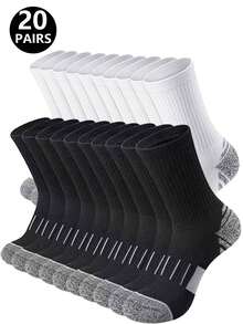 5/10/20 Pairs Men/Women Sports Socks, Comfortable & Durable, Anti-Slip Design, Suitable For Daily Fitness, Running, Tennis, Basketball, Climbing, All Seasons