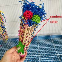 1pc Colorful Crinkle Paper Parrot Chew Toy - Interactive Beak Exercise, Cage Decor, Durable & Hanging Design