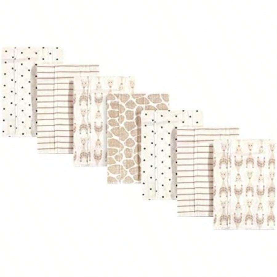 Hudson Baby - Paños Unisex de Franela de algodón para bebés(Jirafa neutra Una talla) - Multicolor - Ver 1