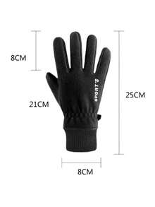 Winter Skiing Gloves, Fleece Material With Thickened Padding, Outdoor Thermal Cycling Gloves, Suitable For Both Men And Women, Touchscreen Compatible, Christmas Gift For Friends - Multicolor - View 3