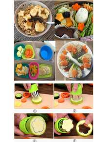 10/9/8/6件套蔬菜饼干模具套装，不锈钢饼干模具，水果压花模具，巧克力模具，蛋糕装饰模具，沙拉制作工具，烘焙工具，厨房小工具，厨房配件 - 高品质烘焙和厨房用品，非常适合自制烹饪，是冬季和圣诞节装饰的理想之选 - 彩色 - 查看 7