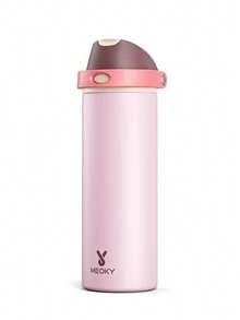 Meoky 24oz Vacuum Insulated Water Bottle with 2-in-1 Straw and Spout Lid, Insulated Cup, Keep Cold 24H, Leak-Proof, Fits in Car Cup Holder, Stainless Steel Tumbler for Sports, Travel, and School - 粉紅褐色 - 查看 7