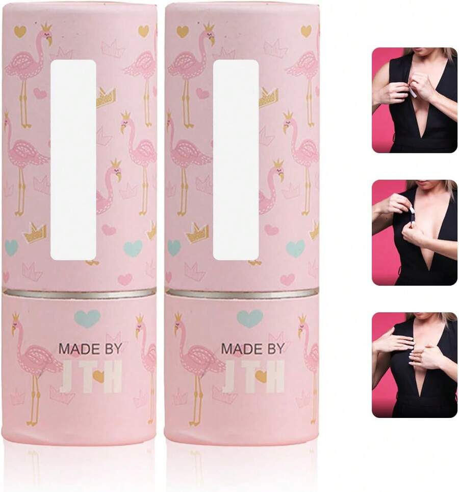 Cinta Doble Cara para Ropa y Piel, 2 Cajas Cinta Doble Cara para Ropa, Cinta Adhesiva Invisible para Piel, Cinta Doble Cara para Ropa y Escotes, Double sided Tape clothes, Pegajosidad Fuerte - Verde militar - Ver 1