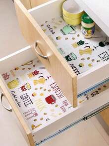 1 Roll 30*200cm Multi-Purpose Kitchen Liner, Cartoon Foam Print, Non-Stick, Moisture-Proof, Waterproof, Oil-Resistant, Also Suitable For Wardrobes And Slippers, Applicable For Schools, Offices, Homes, Travel, Back To School And Other Occasions. - Multicolor - View 3