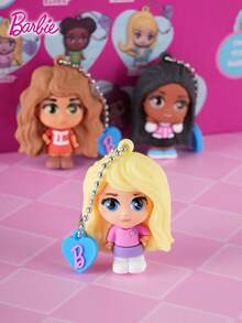 Mattel 1PC Barbie Officially Licensed 3D Anime Character Series Mystery Bulk Bag Clip Party Favor Keychain Cute Blind Bag Keyring Random One Barbie Skipper Or Other Characters Bag Charm Fashion Accessories For Family Friends Birthday Christmas Anniversary Newyear Festival Gifts