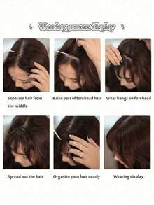 8 Inch Air Bangs Wig For Women, Natural Front Fringe French Invisible Lightweight Wig - Multicolor - View 10