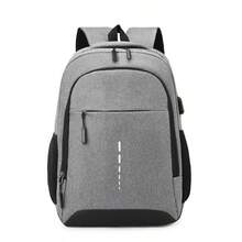 Conjunto de 2 piezas de bolso de hombro y bolso de pecho de estilo de negocios sencillo, con impresión fluorescente por la noche, mochila de campus de gran capacidad y bolso de pecho, ideal para viajes, vacaciones y escuela, de estilo minimalista y casual con estampado de expresión de dibujos animados para estudiantes y niños - Multicolor - Ver 5