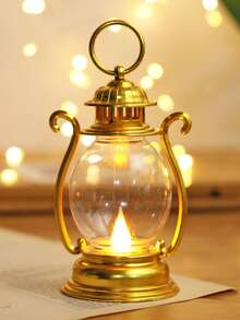 1 pieza Linterna LED vintage de mano (con batería), linterna LED de decoración de mesa interior, linterna de decoración del hogar, linterna LED de decoración para boda, fiesta, vacaciones, campamento, decoración de armario - Huang Guang - Ver 12