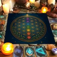 1件生命之树塔罗牌桌布占卜用十二星座祭坛布占卜仪式布 - 黑色 - 查看 6