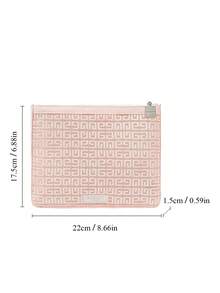 Givenchy Large Capacity Makeup Bag, Mesh Texture, Lightweight & Transparent, Convenient Storage Pouch - Pink - View 3