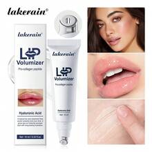 10ml Soro Plumping de Lábios com Peptídeo de Colágeno, Infundido com Ácido Hialurônico, Altamente Hidratante, Preenche os Lábios, Suaviza as Linhas dos Lábios, Cuidado Diário Dia e Noite - Transparente - Visão 2