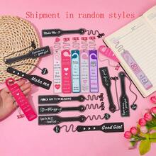 随机款式趣味乖乖女性感书签，浪漫风格不锈钢书签，款式多样，随机发货，送给爱书女性的惊喜礼物 - 彩色 - 查看 1