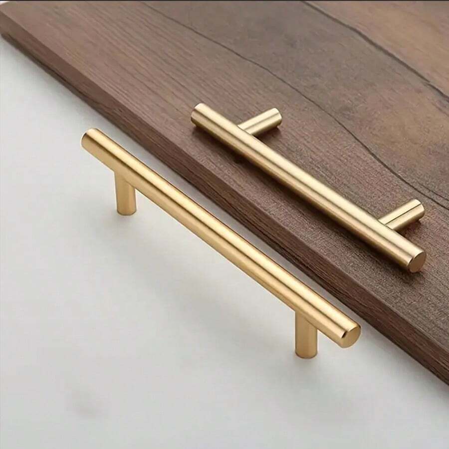 4 tay nắm tủ mạ vàng bằng thép không gỉ, tay nắm ngăn kéo nhà bếp, núm cửa cho phòng tắm, phòng ngủ, đồ nội thất.