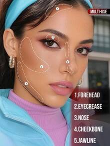 Misslyn Polvos bronceadores y de contorneo POWERLAB-SHAPING STUDIO, polvos compactos, polvos bronceadores y de contorneo, acabado mate, suave y fácil de mezclar, ultra finos y de larga duración - #103 - Ver 5