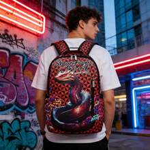 Mochila unisex de moda con diseño de boca de tiburón, mochila escolar/universitaria con gran capacidad para viajes al aire libre, ir al trabajo, campus, dibujos animados, escuela secundaria, vuelta al cole, gran regalo para amigos, hijos o hijas, Navidad o cumpleaños - Multicolor - Ver 11