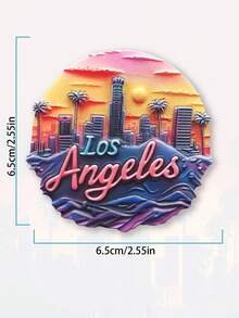 1 chiếc nam châm tủ lạnh 3D hình hoàng hôn Hawaii và Los Angeles, quà lưu niệm du lịch, trang trí nhà cửa, nhãn dán nam châm dán tủ lạnh. - Nhiều màu - Xem 11