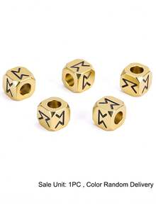 1pc Vinking Runes Signs Accessories Runic Alphabets Letters Sacred Symbol Bead For DIY Making Bracelet Necklace Jewelry H593