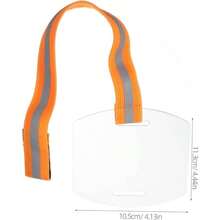 Cabilock Portatarjetas De Identificacin Funda Para Tarjeta De Identificacin Soporte Para Brazo Ajustable Porta Credencial De Pvc til Para Eventos Profesionales y Oficinas - Naranja - Ver 2