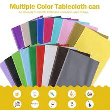Brown 6 Pack Plastic Table Cloth 54\ X 108\, Disposable Tablecloths Rectangle Table Cover, Plastic Tablecloths For Parties,Rectangle,Brown - 棕色 - 查看 8
