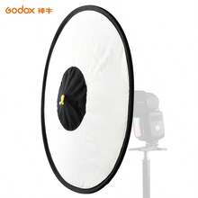 Godox RS18 便携式可折叠圆形柔光箱，兼容佳能、尼康、GODOX Pixel、VILTROX、宾得闪光灯 - 黑與白 - 查看 2