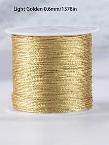 Gold/Silver Metallic Braided Cord, Suitable For Making Bracelets, Necklaces, DIY Tassels, Beaded Jewelry, Shamballa Cords And Other Accessories. - Multicolor - View 14