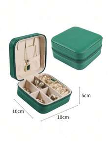 Personalized Jewelry Box, Travel Jewelry Storage Case, Customized Gift For Birthday, Valentine's Day, Wedding, Multi-Functional Durable Decorative Reusable High-Quality Colorful Suitable For Valentine's Day, Mother's Day, Birthday, Father's Day, Housewarming, Christmas, Autumn Home Decor - Multicolor - View 6