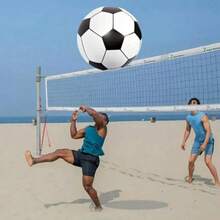 Bóng đá bơm hơi cỡ lớn (làm bằng PVC) | Trang trí tiệc bể bơi, thích hợp cho giải trí bãi biển và sân sau, đạo cụ bền, lý tưởng cho niềm vui mùa hè, thích hợp sử dụng trong nhà và ngoài trời, tăng cường không khí các hoạt động thể thao, thích hợp cho giải trí ngoài trời, thể thao dưới nước, tiệc bể bơi, dụng cụ bóng đá, phụ kiện thể thao, đồ dùng thể thao, phụ kiện bóng đá, quà tặng cho nam giới, quà sinh nhật - Nhiều màu - Xem 7