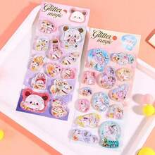 可爱动物软萌捏捏乐贴纸，减压贴纸，适用于DIY剪贴簿、吉他、手机壳、笔记本电脑装饰 - 彩色 - 查看 7