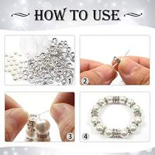 100pcs 6mm/8mm Spacer Beads, Handmade Crafts, Silver & Gold Compass Beads Bulk Supply, Shiny Crystal Rhinestone Spacer Beads, For Necklace, Bracelet, Earring Jewelry Making And Pen DIY - Multicolor - View 2