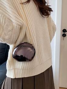 2025 New Arrival Niche Design Metal Acrylic Goose Egg Shaped Shoulder Crossbody Makeup Clutch Evening Bag, Fashion Small Bag Suitable For Dates, Formal Events, Parties - Multicolor - View 4