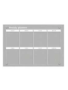 1pc Magnetic Transparent Fridge Calendar Board (Comes With 6 Magnetic Whiteboard Pens), Acrylic Writing Board, Transparent Pattern Memo Board, Magnetic Refrigerator Whiteboard Calendar, Acrylic Memo Board, Reusable Weekly Meal Planner - Multicolor - View 15