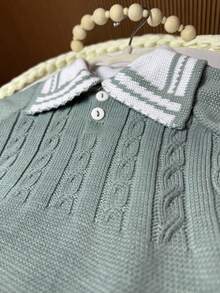 Nika Baby Baby Boy's Knitted Clothes, Caio Brand, Green. - 薄荷綠 - 查看 3