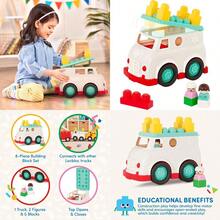Battat Rescue Truck 8 Pieces Construction Set 2 Figures And 5 Blocks Build On Vehicle 12+ Months Locbloc® AmbulanceNot Only Can It Bring Enjoyment, But It Also Has Educational Value. - Multicolor - View 1