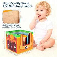 Montessori Wooden Stacking And Sorting Toys For Toddlers Community Helpers Garage Playset With Cars Numbered Nesting Blocks Educational Preschool Learning Toy For 3 4 Year Old Boys GirlsNot Only Can It Bring Enjoyment, But It Also Has Educational Value. - Multicolor - View 4