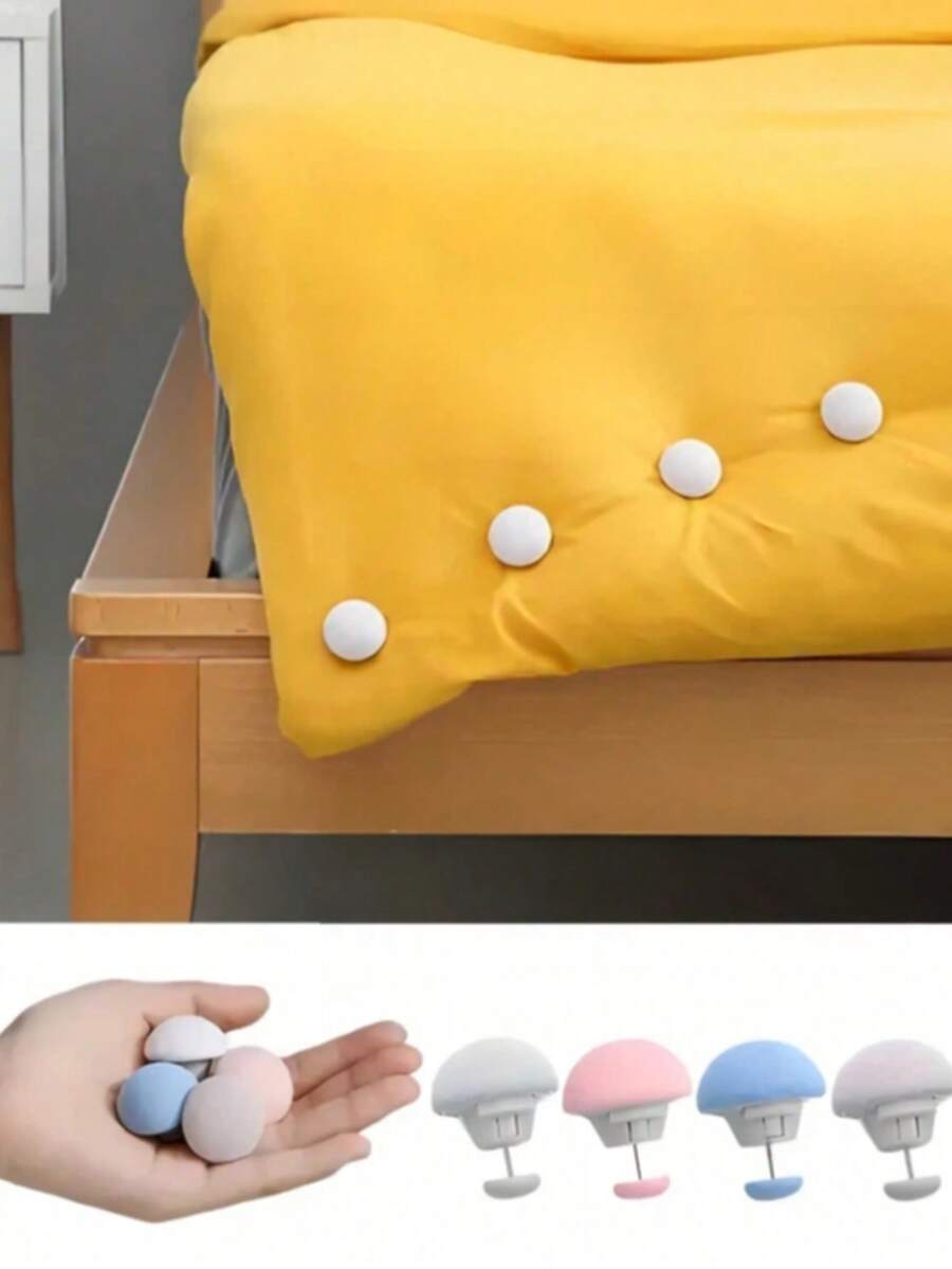 1/3/6/9/12 szt. klipsów do kołdry w kształcie grzybów, solidne, antypoślizgowe zapięcia do pościeli, odpowiednie do organizowania kołder/koców hotelowych/domowych/prześcieradeł/zasłon - uchwyt na kołdrę - Zobacz 1