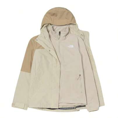 The North Face Chaqueta softshell con capucha y tres capas para mujer para deportes al aire libre