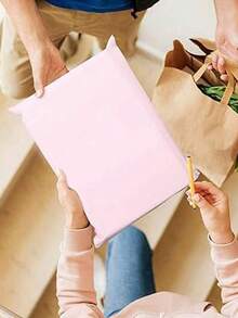 10/100个粉色小企业邮寄袋，服装运输信封，运输用品邮寄袋，防水邮寄袋，强力粘性邮寄袋，适用于礼品、服装及各种物品的运输 - 粉色 - 查看 5