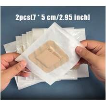 泡沫敷料胶带（带粘边） - 伤口敷料绷带 - 泡沫垫 - 2/6/10片装 - 自粘绷带，弹性敷料，亲肤粘合剂，粘垫